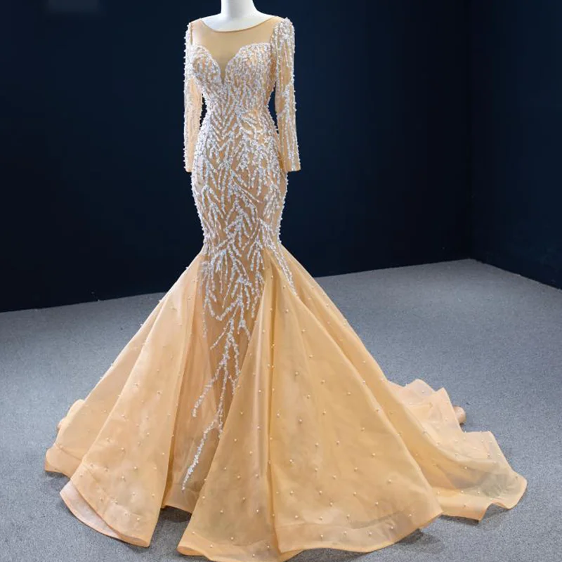 gold mermaid prom dresses 2020 Alyce Paris 61674