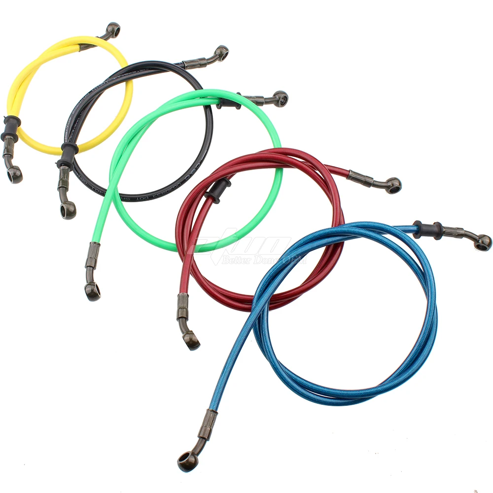 AN3 1/8 дюйма 28 градусов M10 мотоциклетная гидравлическая тормозная линия Масляный шланг трубный фитинг из нержавеющей стали Плетеный для ATV мотоцикла