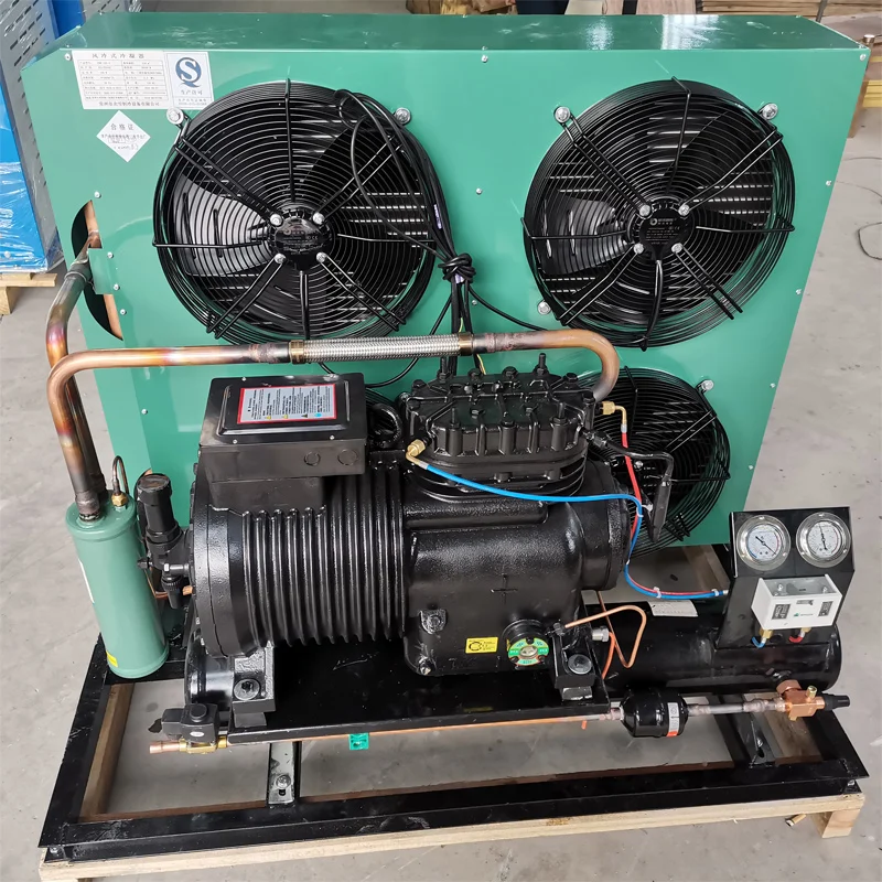 1 Unit Container Compressor High Quality 5hp Piston Compressor Condensing Unit Small Scale R410A ...