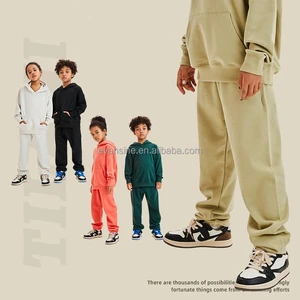 Kids Streetwear Pants Apparel Customizable 340g Loose Fit Joggers FOG Style Earth Tones Multi Colors