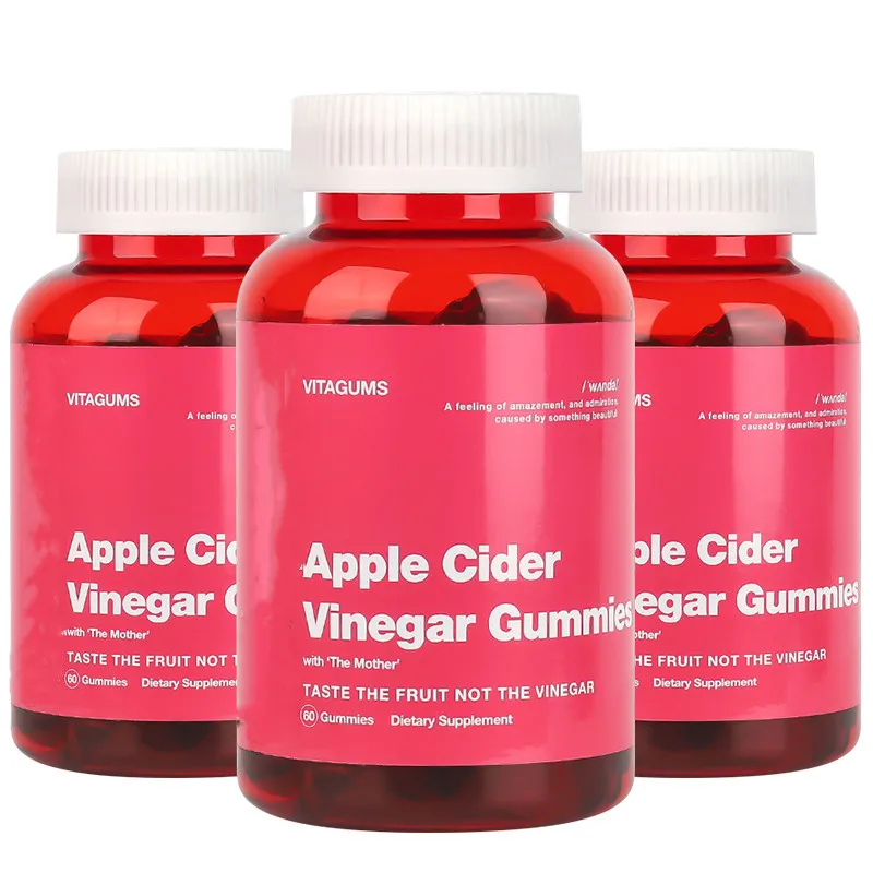 OEM Organic Apple Cider Vinegar Gummies All-Natural Vegan ACV with Folic Acid and Vitamin B6 & B12 for Weight Loss supplier