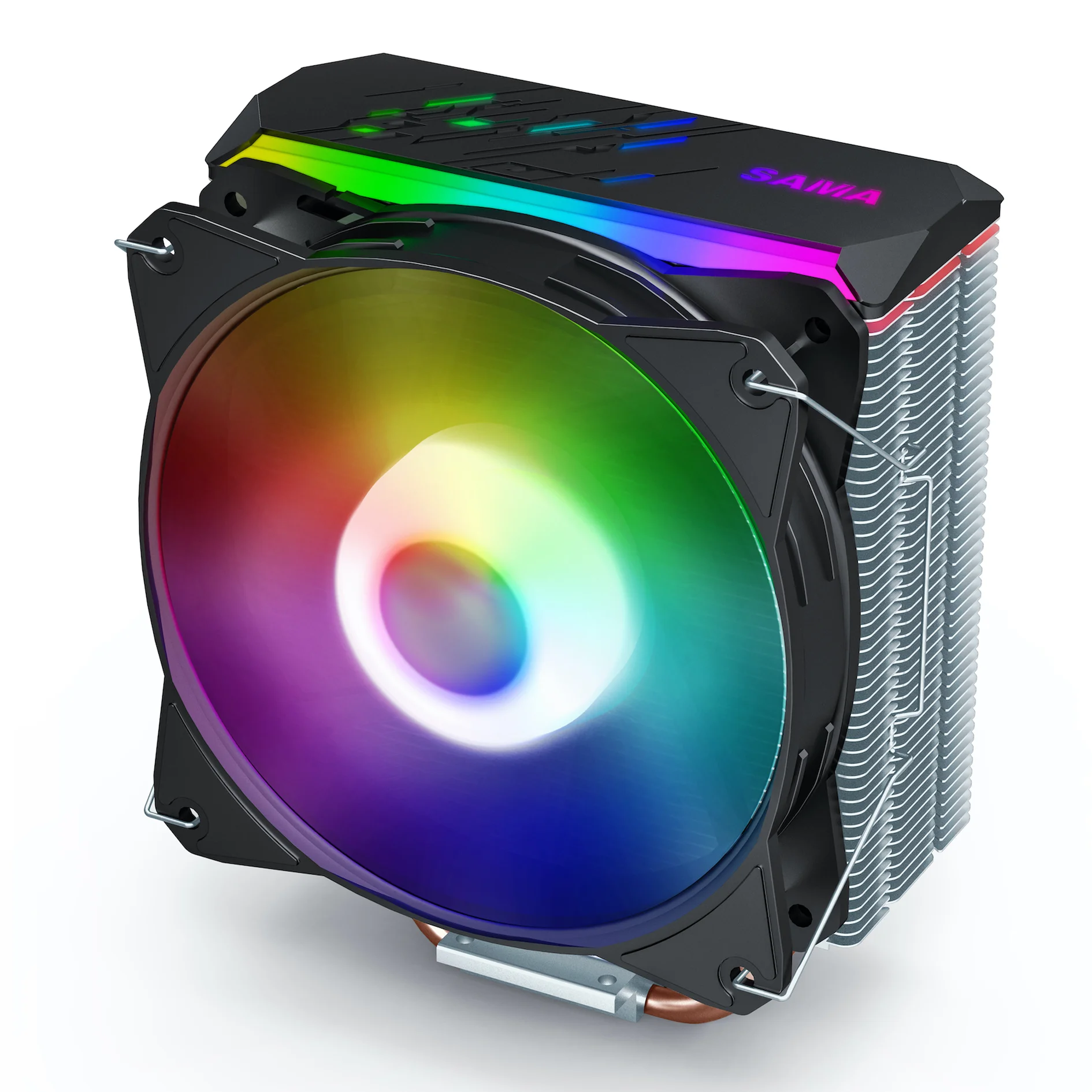 SAMA Hydro Bearing Heat Pipe Air Cooler  Rainbow Effect LED Fan CPU Cooler OEM Gaming PC CPU Cooler