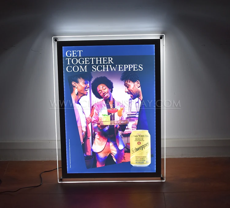 A4 Size Customized Indoor Logo Led Display Acrylic Signs Advertising ...