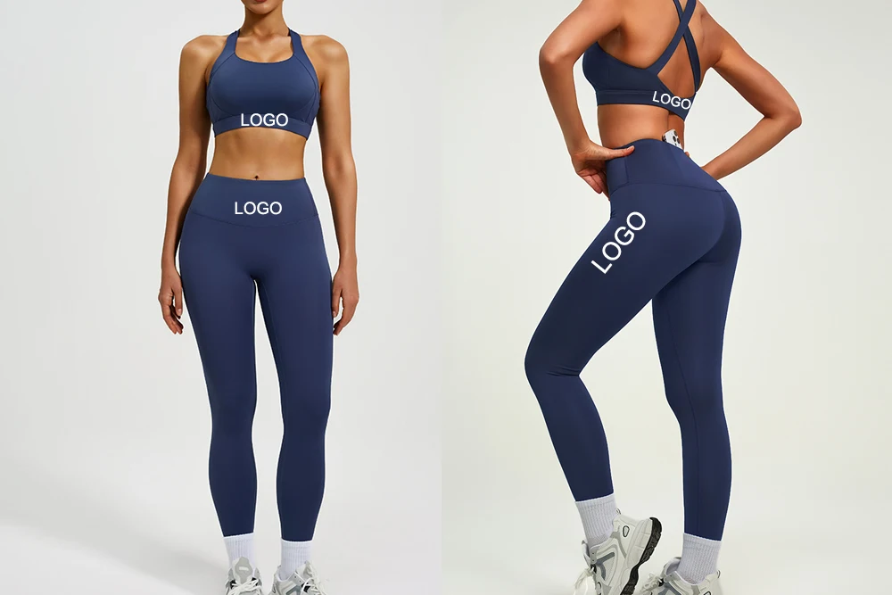New Popular Custom Logo 2 Pcs Yoga Set for Women Activewear Set Sexy Sport Fitness Yoga tank Top Women Yoga Track Set