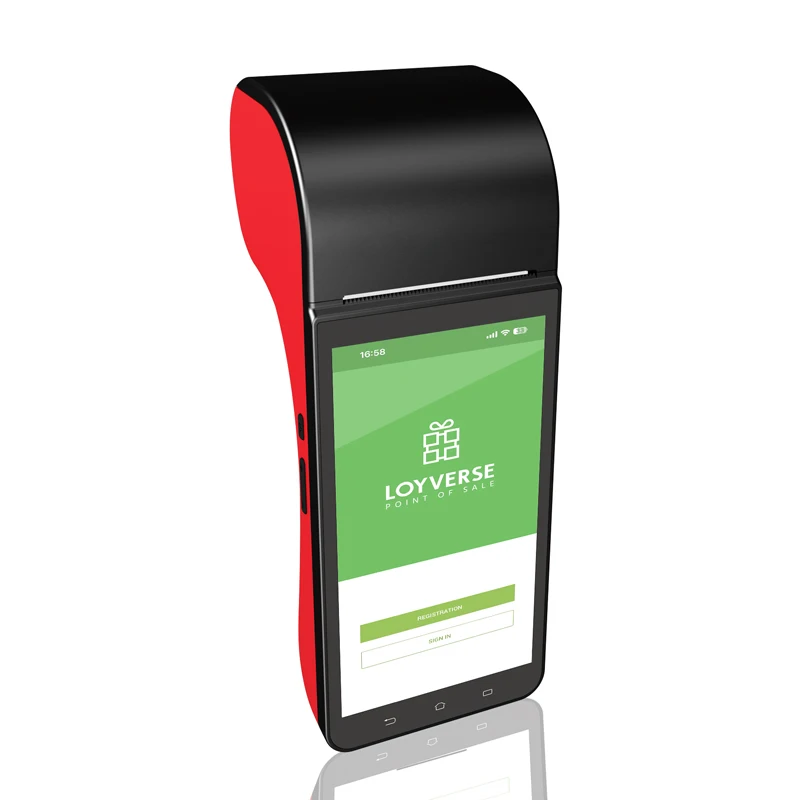 Terminal With Receipt Printer, Speaker, Camera and Barcode Scanner All in One Handheld PDA Printer, 4G, WiFi and Bluetooth