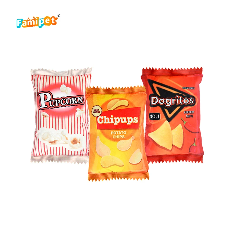 Famipet Custom New Arrival Potato Chip Bag Design Soft Stuffed
