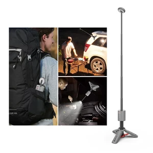 Vertak Portable Rechargeable Cordless Camping Light LED Work Light with Tripod Stand Picnic Barbecue Adjustable Telescoping
