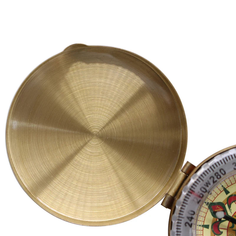 Portable Brass Pocket Watch Compass Outdoor Camping Hiking Accessory