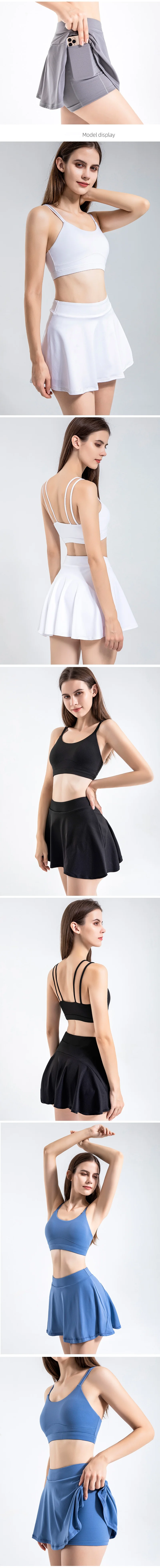 New Customizable Gym Training Women Workout Clothing Comfortable Fitness & Yoga Wear High Waist Tennis Skirt factory