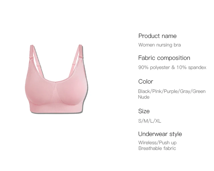 Women Plus Size Front Open Maternity Soutien Pregnancy