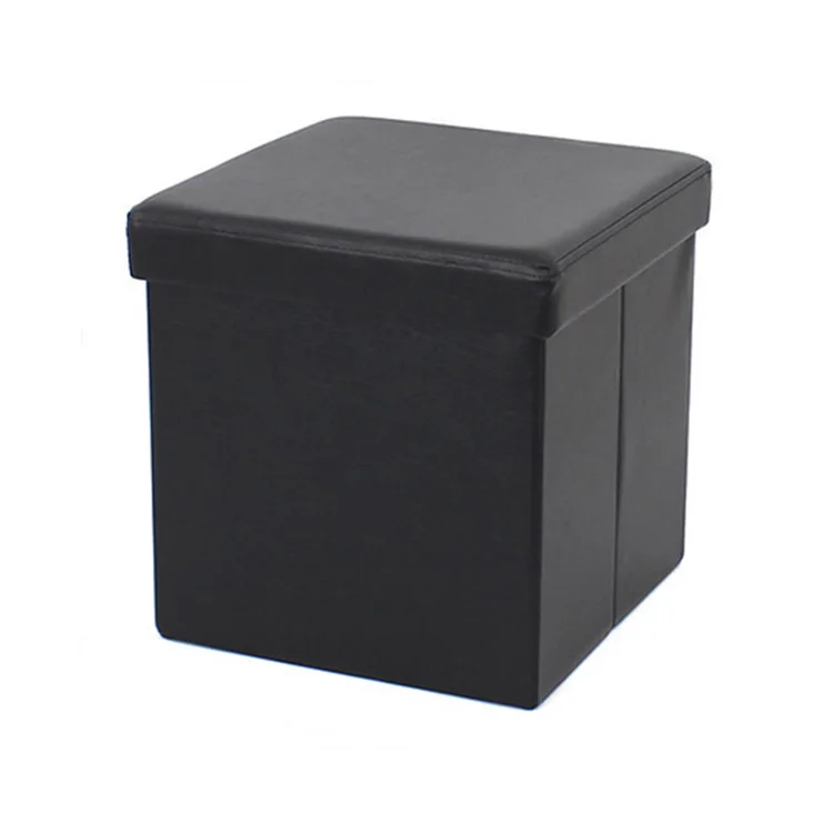 RTS фабрика, оптовая продажа, современная мебель для дома, ПВХ кожаный куб, складной оттоманка для хранения, складной стул