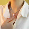 GN0714-2 Collana con pendente barocco turchese