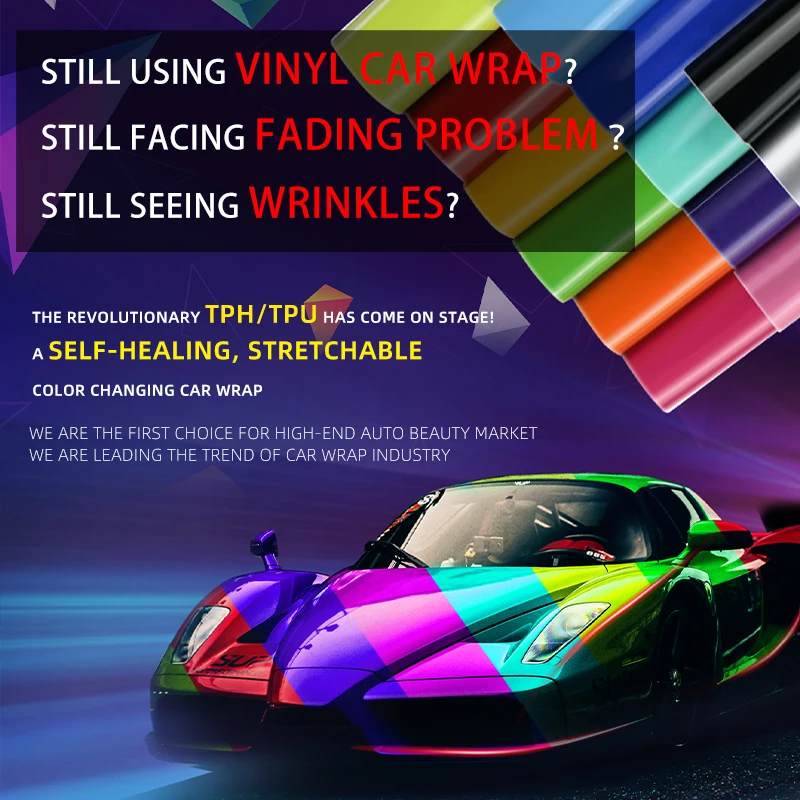 Smart Cool Super Smooth Color Tph Car Paint Protective Film Glossy Warp