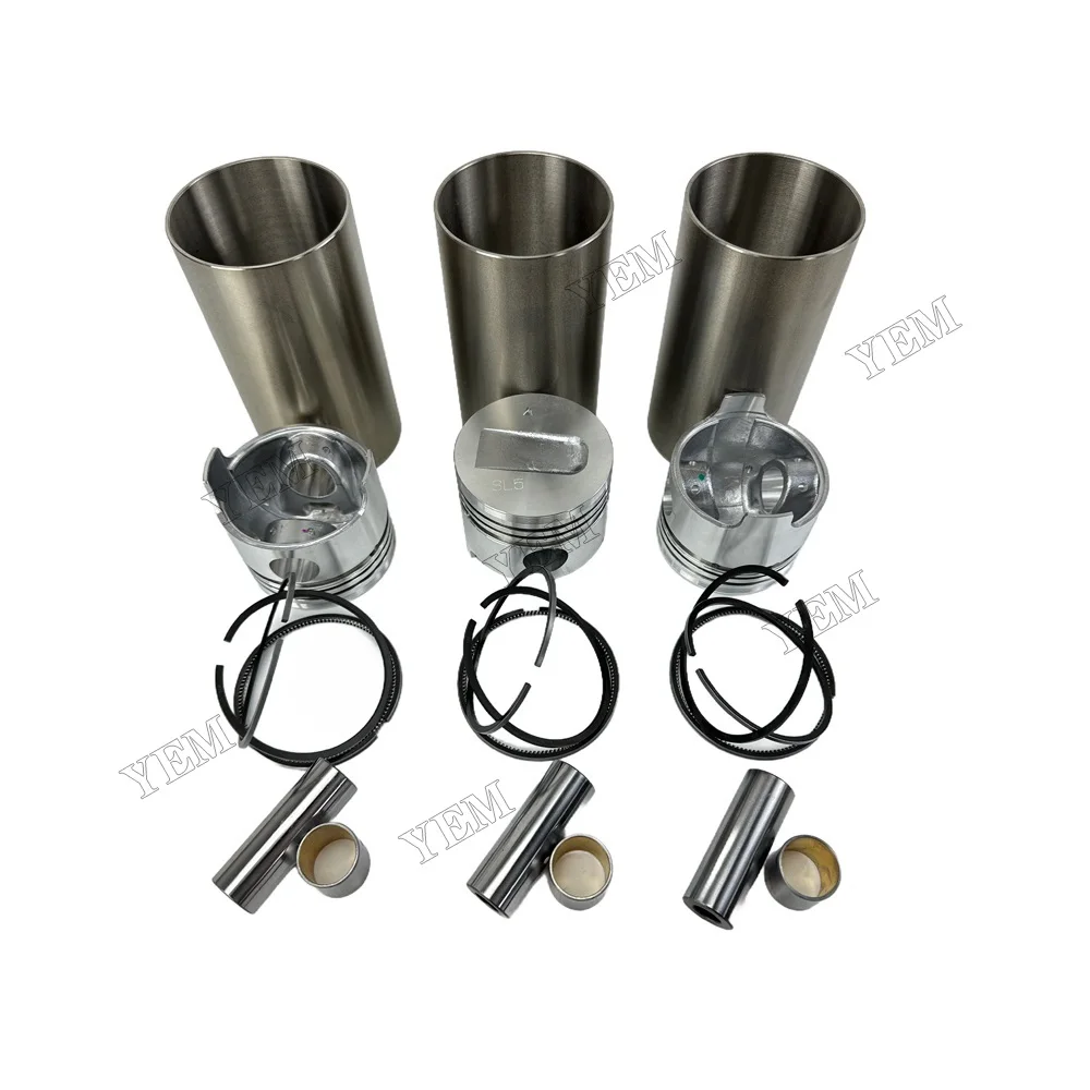 Cylinder Liner Kit Fit for Mitsubishi S3L Engine 3