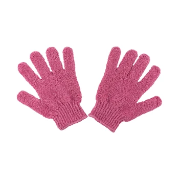 Custom Nylon Five-Finger Exfoliator Glove Deep Clean Body Scrubs Gloves Exfoliating Bath Gloves For Body