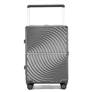 Neoprene Luggage Business Zipper Wide Trolley Case Rechargeable Smart Large Capacity Travel Dry Wet Separation USB Interface