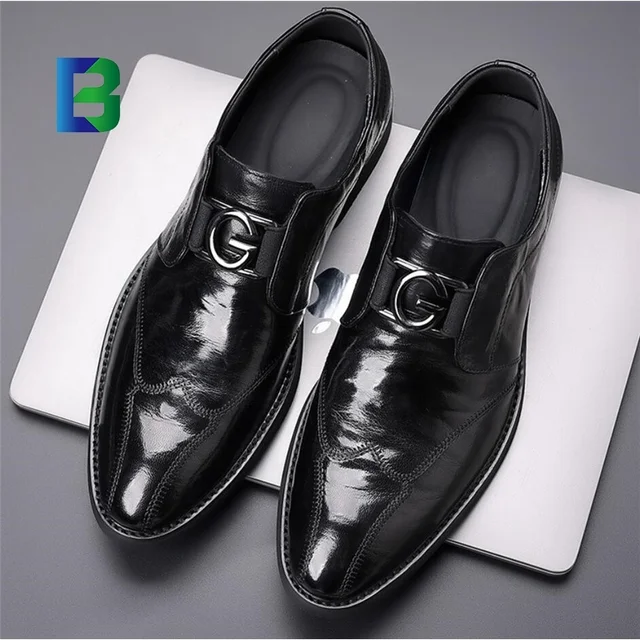 New genuine leather business commuting British style handmade sheepskin men's formal leather shoes