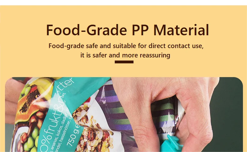 Adjustable Multi-Function Plastic Tea Moisture-Free Food Sealing Clip Leak-Proof Snack Bag Clip with Discharge Nozzle