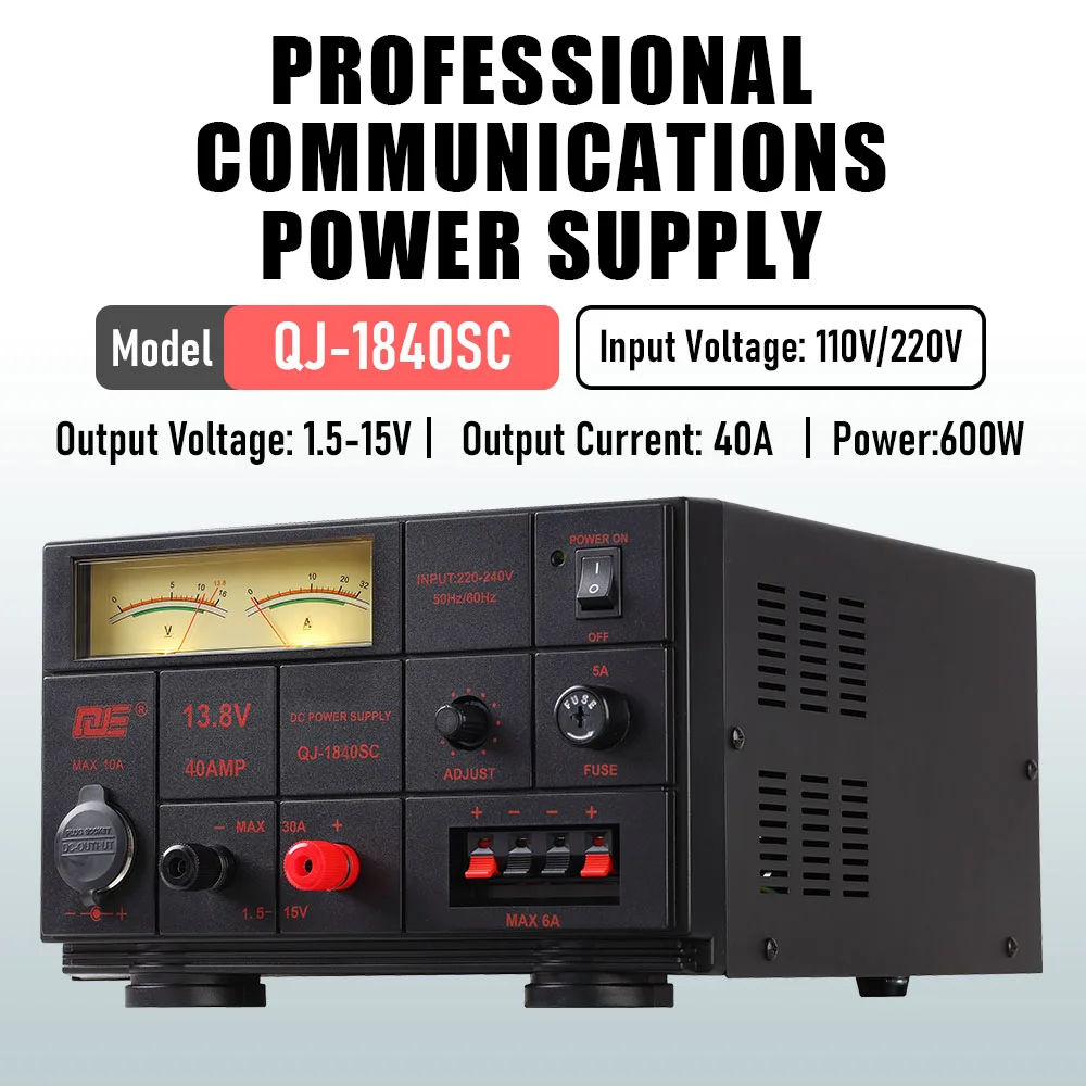 QJE Stable QJ-1840SC 600W Power Supply for Ham Radio & Telecom