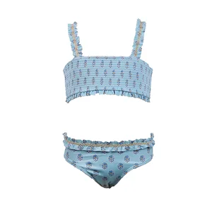 Wholesale Two Pieces Modest Custom Swimwear 2026 Baby Girl Children Kid Swim Swimming Suit Kids Children Swimwear