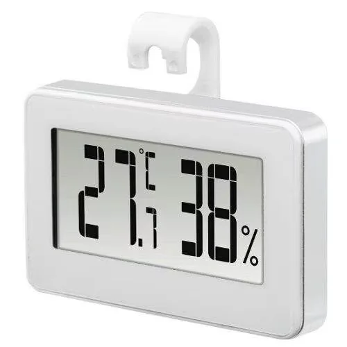 Room Outdoor Portable LCD Screen Display Temperature Humidity Thermometer Plastic Wireless Thermometer for Home and Outdoor