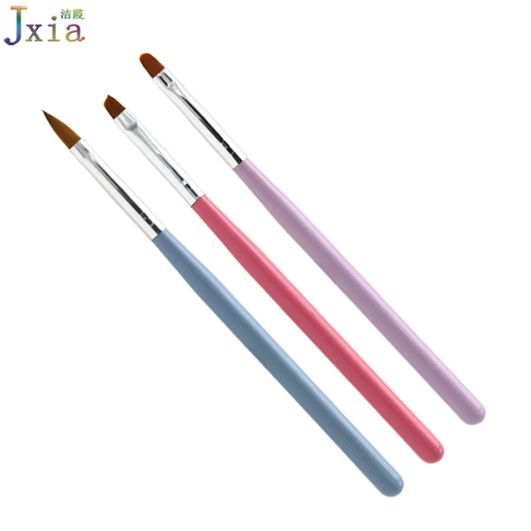 Manicure Diy Flat Oval Angled Gel Painting Dotting Liner Tool 6pcs Nail