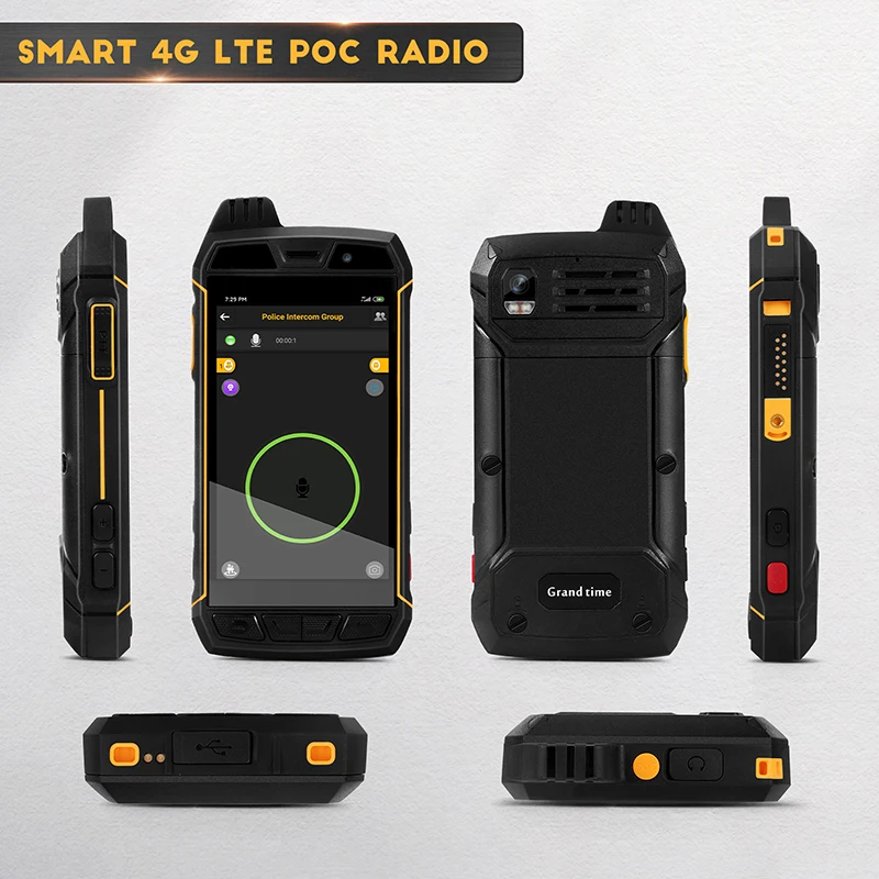 Grandtime IP68 Waterproof 4 Inch Android POC Walkie Talkie Radio ...