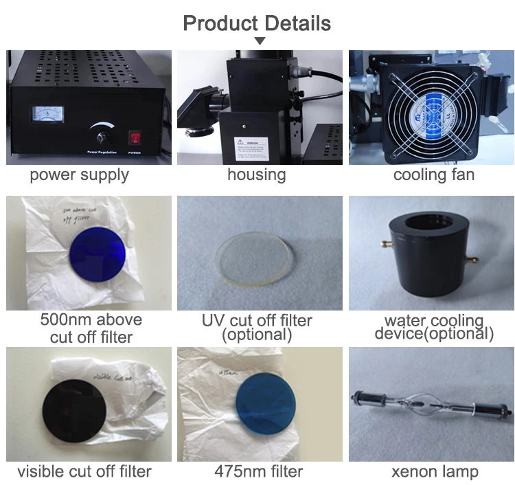 Xenon Short Arc Lamp Xenon Arc Lamp 300w Solar Simulator 1.5g Filter ...