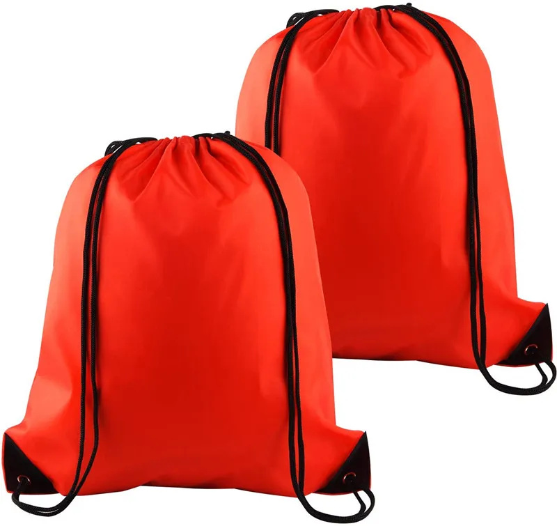 Однотонная утолщенная сумка на шнурке, спортивный велосипедный рюкзак
