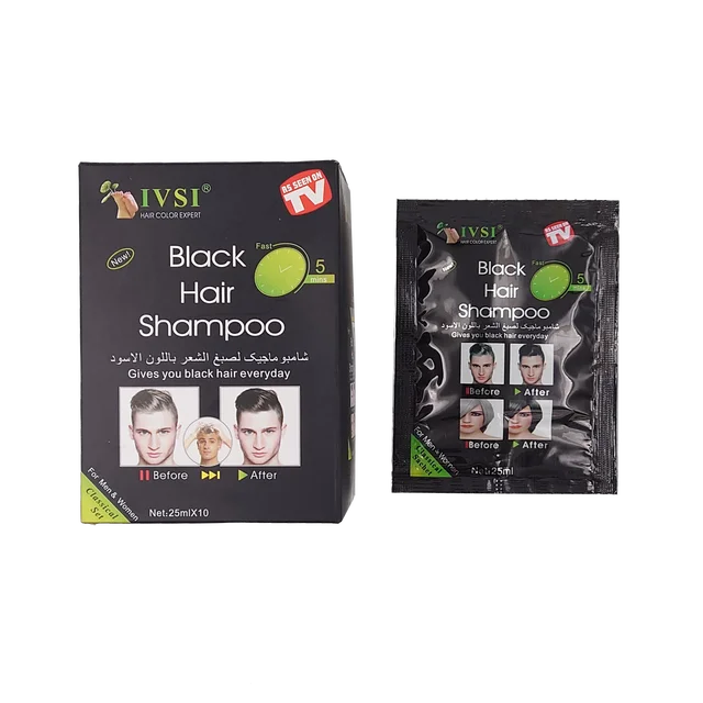 EISHOWT 5 minutes hair dye fast black hair shampoo no dark skin