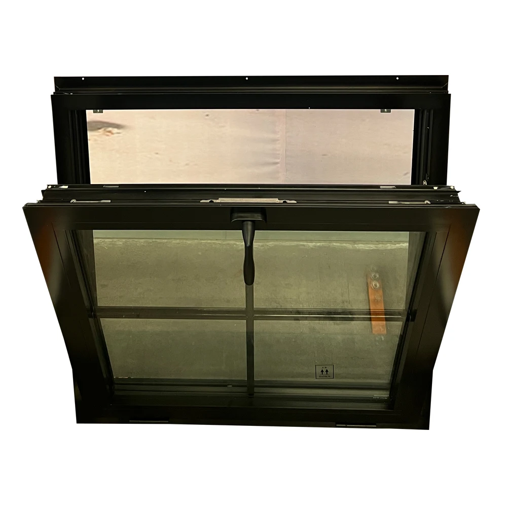 American style double pane hopper window thermal break aluminum frame tilt window with grill design