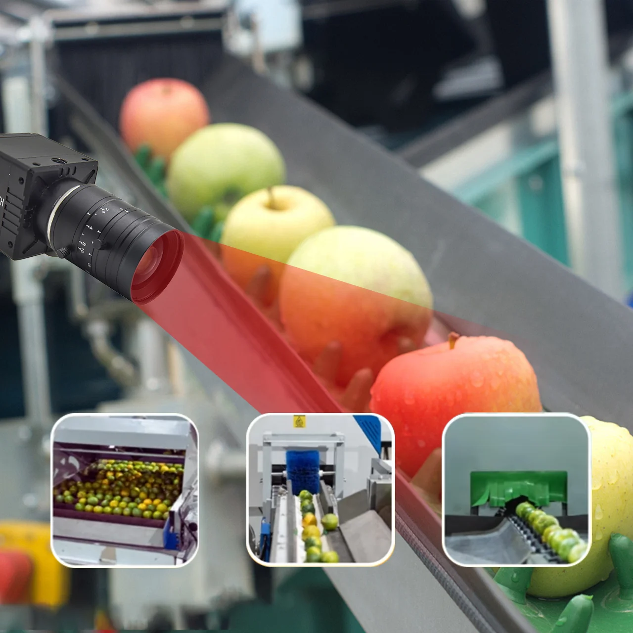 2/3" 5MP Area Scan 4K Line Scan RGB+NIR 300-1100nm NIR Infared Camera for Food Sorting Quality Control