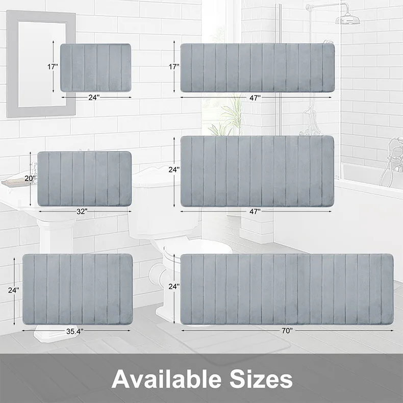 Противоскользящий суперабсорбирующий нескользящий коврик для ванной