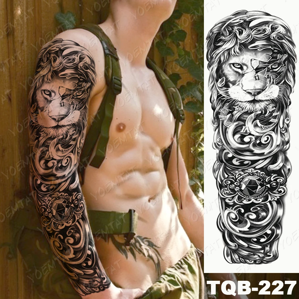 Black Colorful Full Arm Thigh Tattoos Temporary Exquisite Waterproof Tattoo  Sticker - Buy Tattoo Stickers For Men Women,Full Arm Temporary Tattoos Big  Size,Tattoos Temporary Product on Alibaba.com