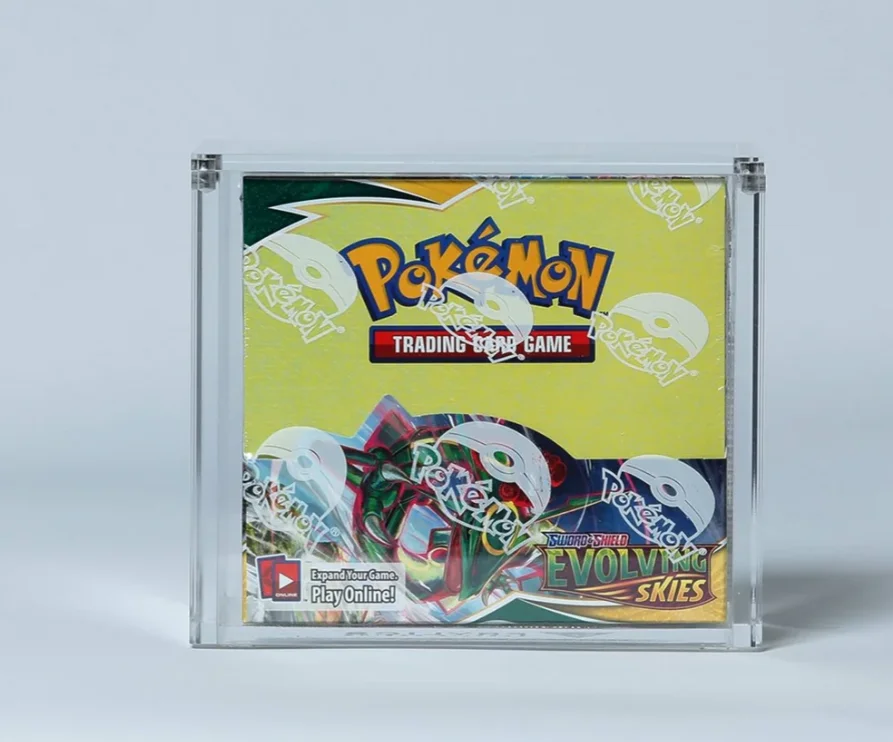 Factory Direct Price Clear Acrylic Pokemon Cards Booster Box Original With  Magnetic Lid Anti-uv Booster Storage Box