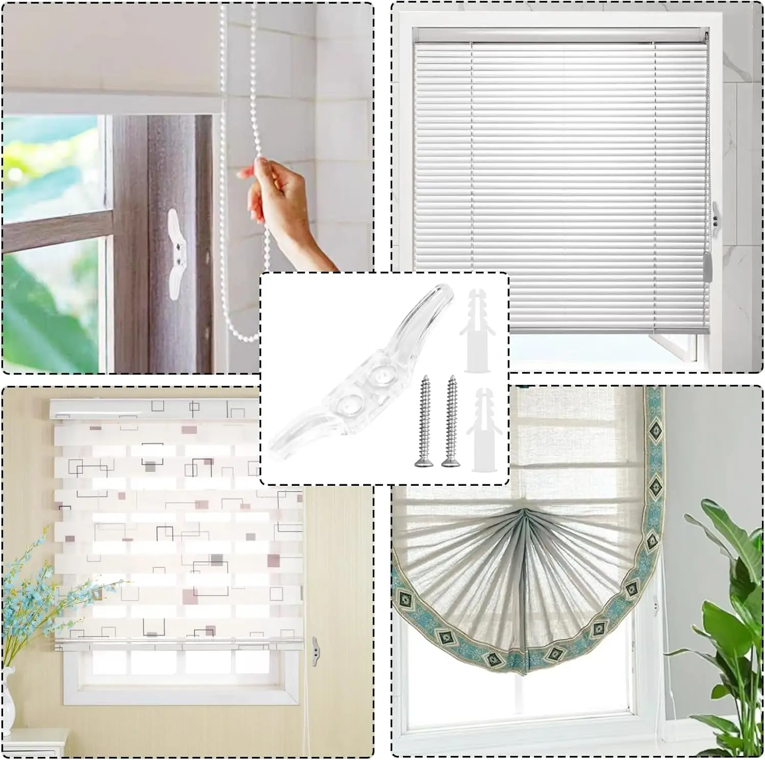Blind Cord Safety Wraps for Home Office Window,blinds Cord Cleat Baby Safety Rope Holder Plastic for Roller Blinds