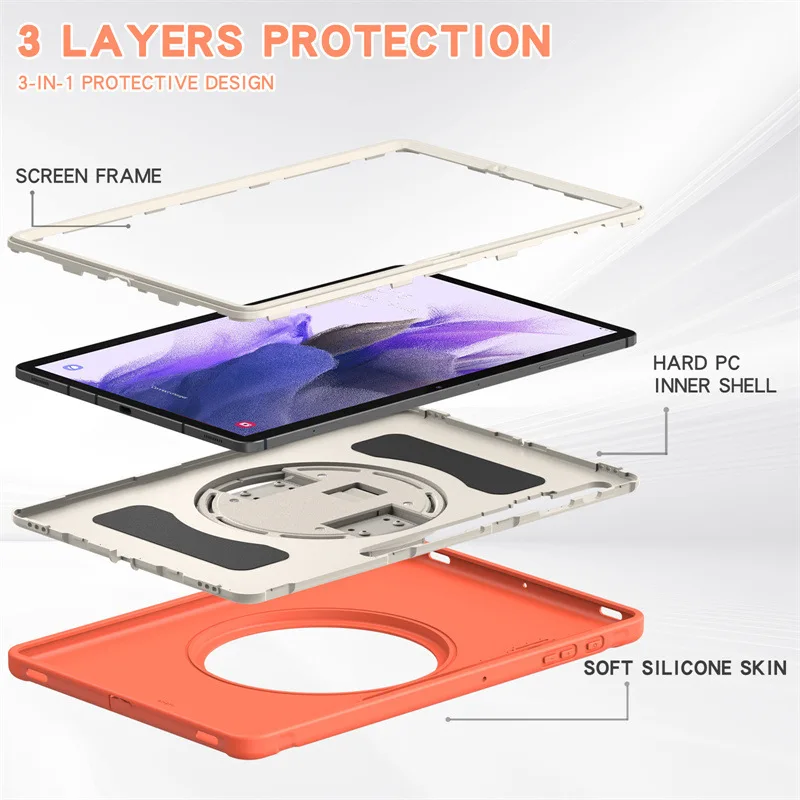 Heavy Duty Shockproof Kids Tablet Case Full Body Protections Covers with Kickstand Holders  for Samsung Galaxy Tab S9 FE supplier