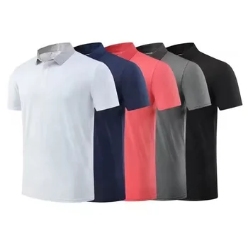 Men's Golf Polo Shirt Quick Dry Hidden Placket Performance Short Sleeve Shirts with Sleeve Pocket