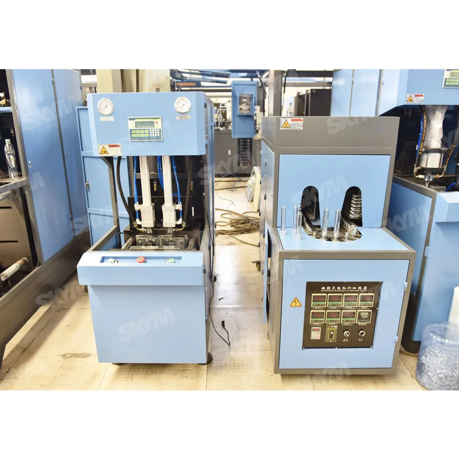 Semi Automatic Injection Plastic Blow Moulding Machine PET Jar Blower Bottles Blowing Making Machine