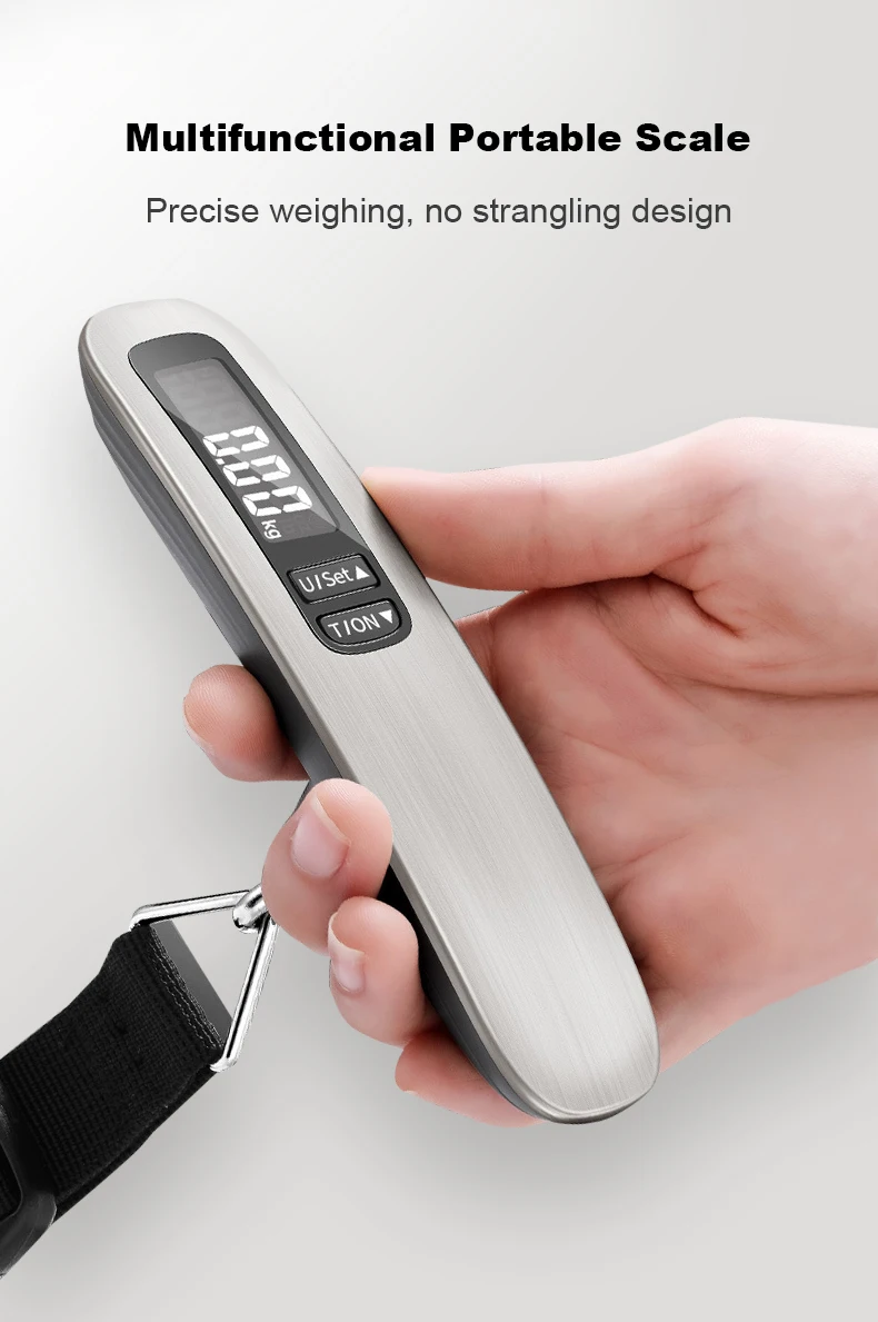 50kg Basculas Digital Weight Machine Hanging Smart Weighing Scales Mini Travel Luggage Scale