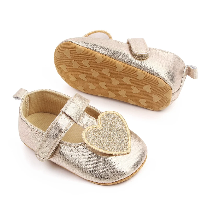 Wholesale Heart Design Bling Baby Girl Shoes Summer Girl Shoes details