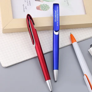 Promotional Ballpoint Blue Pen Customized Logo Printing Advertising Red Pen With Logo