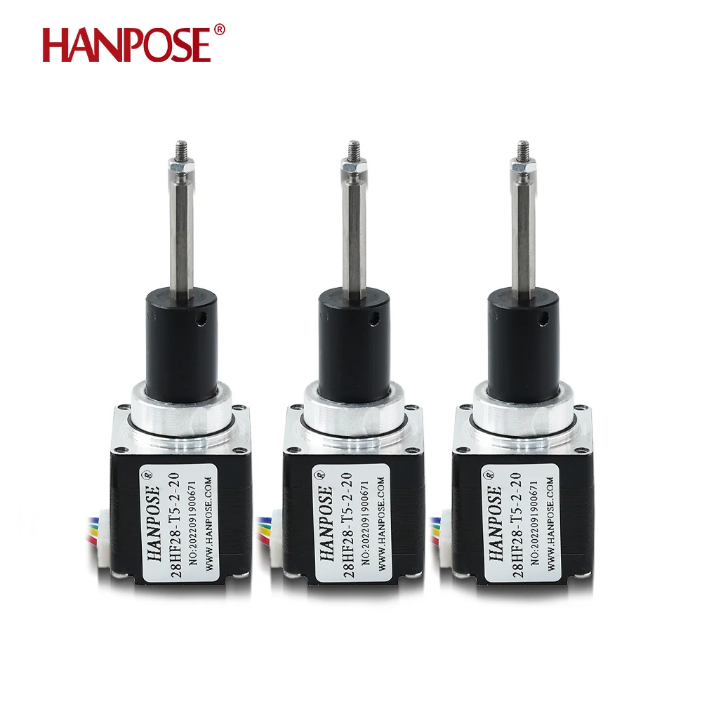 HANPOSE 28HF28/34/40/50 Fixed-Shaft Ball Screw Stepper Motor Assemblies 0.08n.M 0.8a 2.6v Fixed Axis Motor 28HF28-T5*2-20