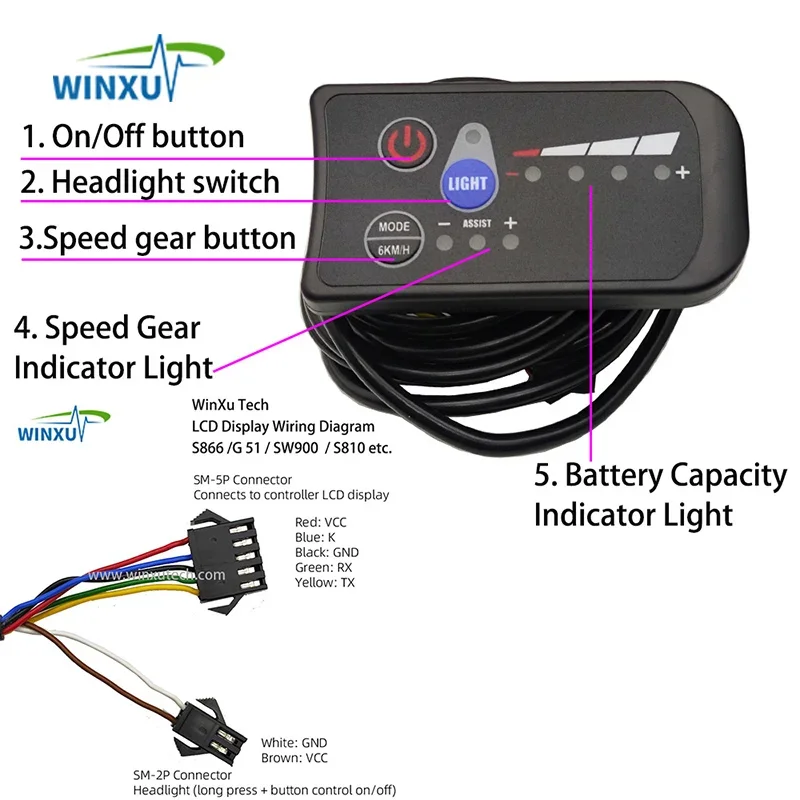 Contrôleur Sinusoïdal Pour Vélo électrique - 36V/48V, étanche, 250W-1000W, Compatible Brushless