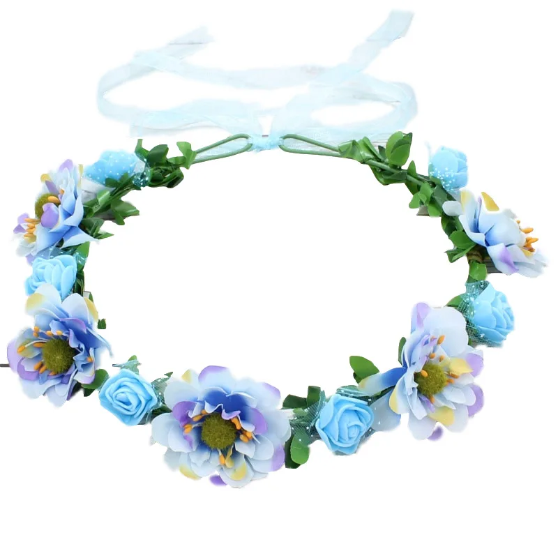 Floral Kopfschmuck Girlande – Mit Eukalyptus Blättern & Rosa Blüten, Verstellbar Für Hochzeit & Fotoshooting
