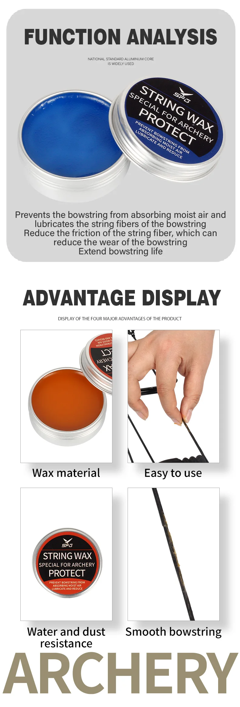 Spg Bowstring Protective Wax Recurve Compound Bow And Arrow Set Archery