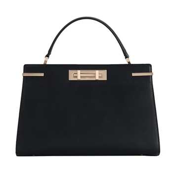 High Quality Pu Leather Womens Shoulder Bags Genuine Leather Hand Bags Female Fashion Black Ladies Crossbody Bag
