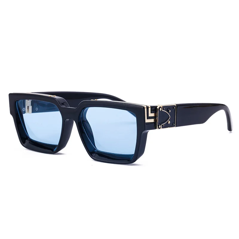Wholesale 2023 Hot Luxury Brand Oversized Silver Sunglasses Men