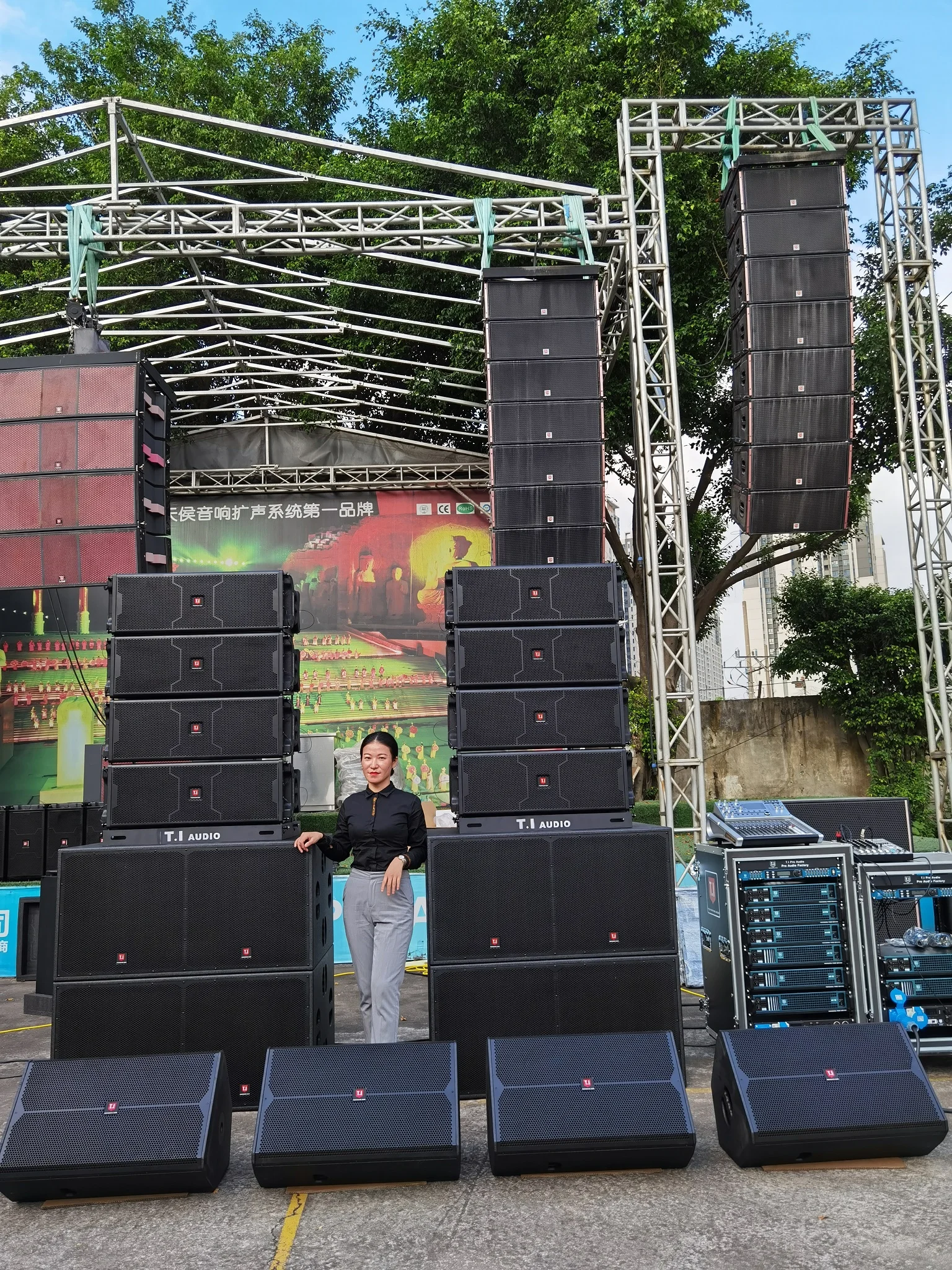 High Quality Passive Waterproof Line Array System Dual 10 Inch Two Way ...