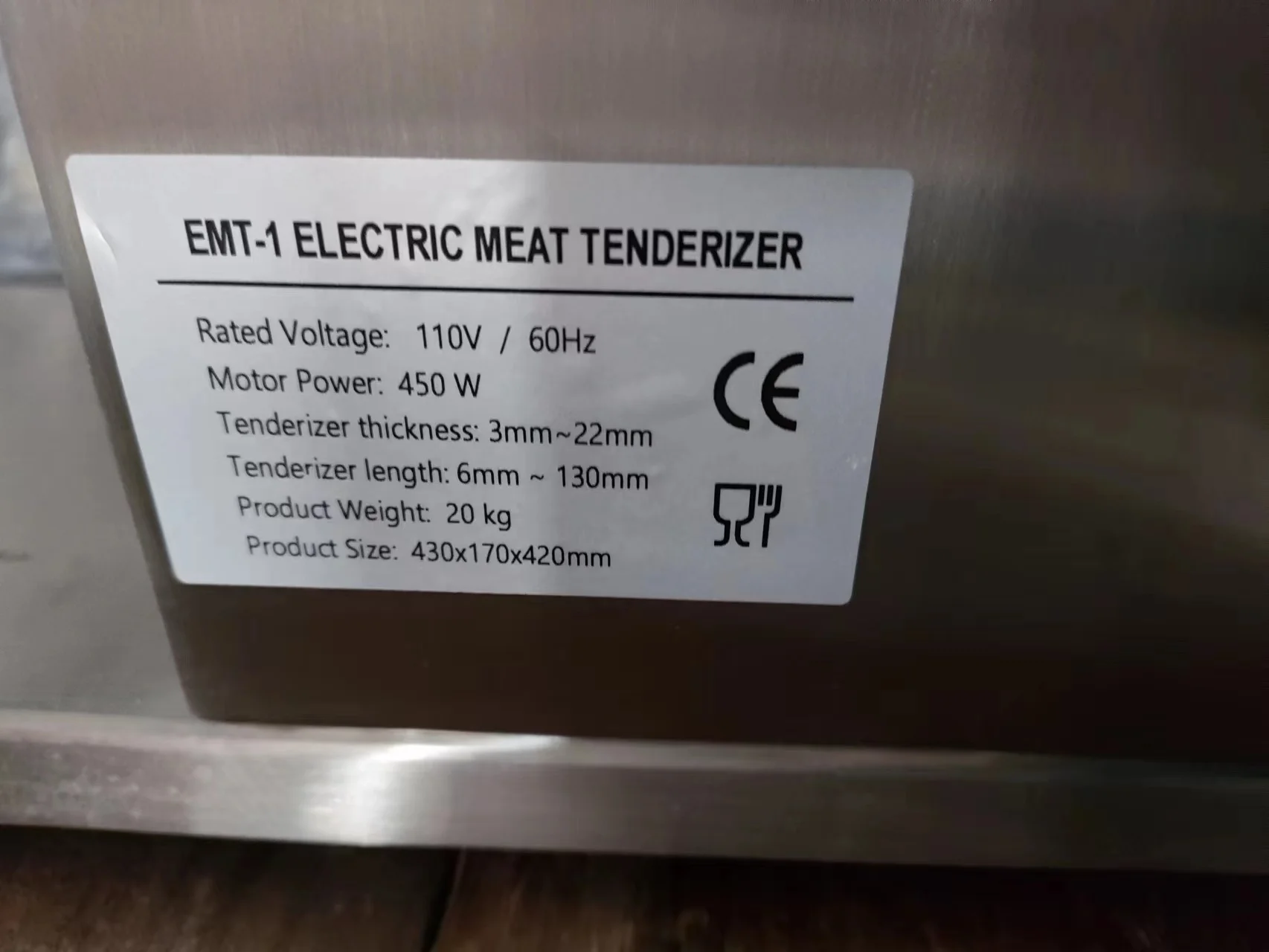 450w Electric Chicken Meat Tenderizer Machine Meat  Needle  Tenderizing Beef Steak Tenderizer Stripper Machine